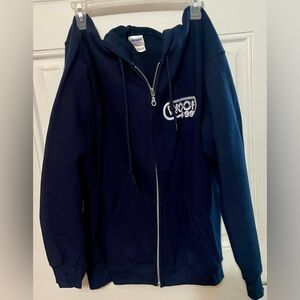 Gildan Navy Zip-Up Hoodie